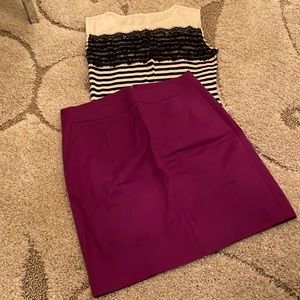 Ann Taylor Madison Skirt - Magenta Mini Skirt